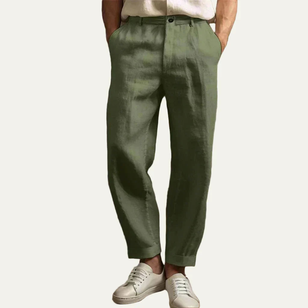 Men's Comfortable Linen Pleated Pants