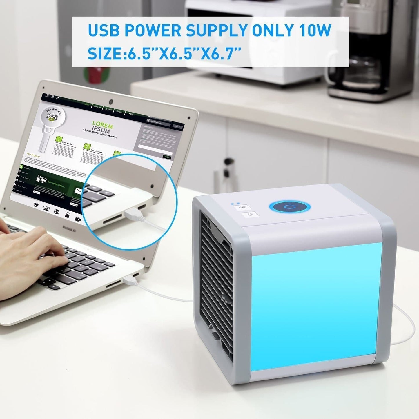 Portable 3-in-1 Air Conditioner - Cooler, Humidifier & Purifier