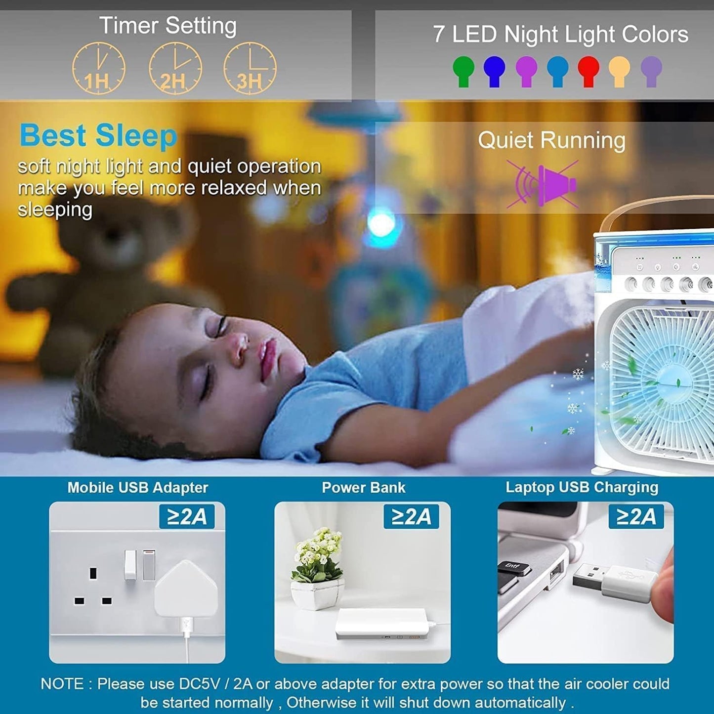 Portable Personal Air Cooler for Refreshing Comfort