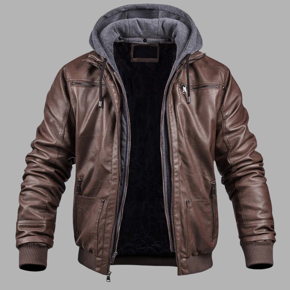 Luxury Fleece Lined Leather Coat