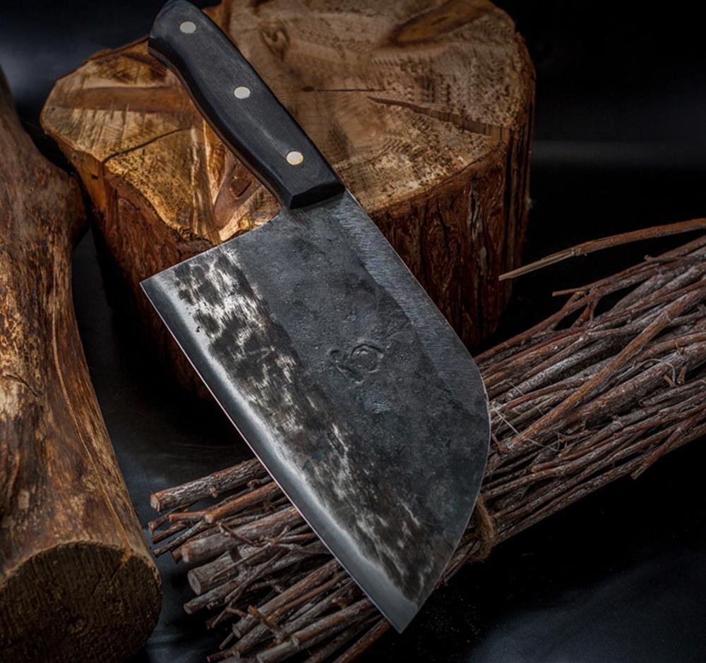 High Quality Forged Kitchen Knife With Sharp Steel Edge - OutfitLondon
