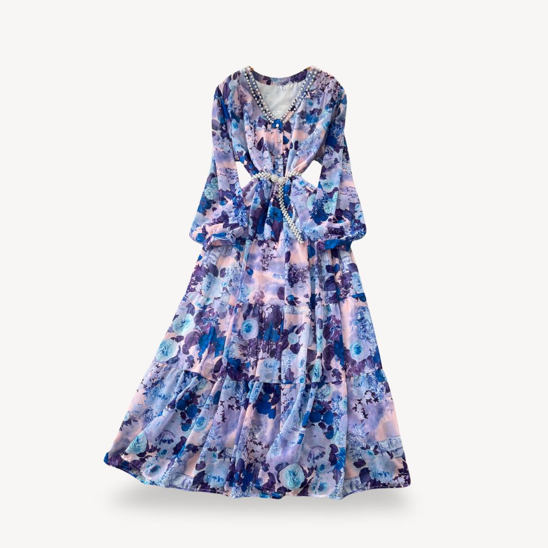Ladies Pretty Floral Floor Length Dress