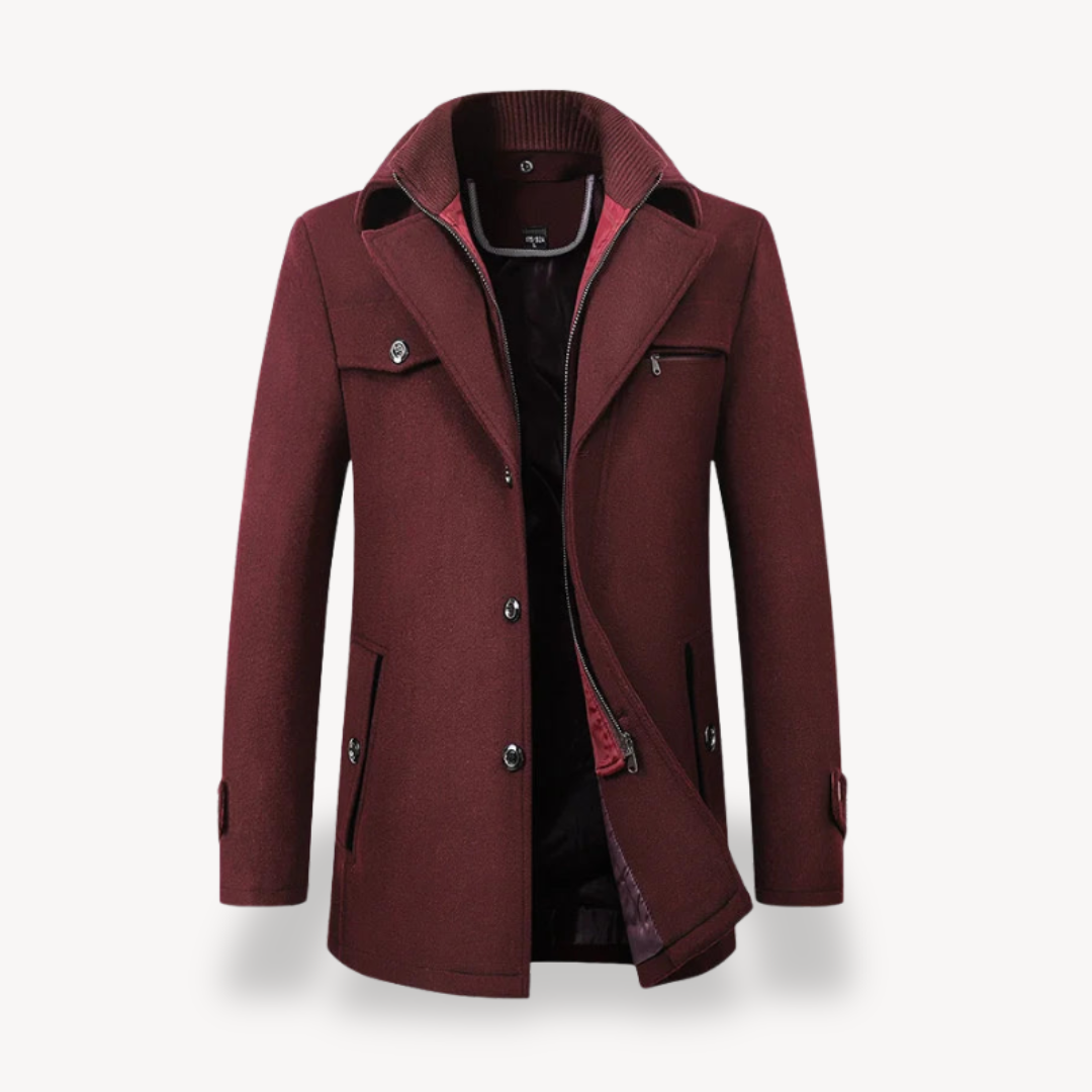 Warm Navy Classic Winter Coat
