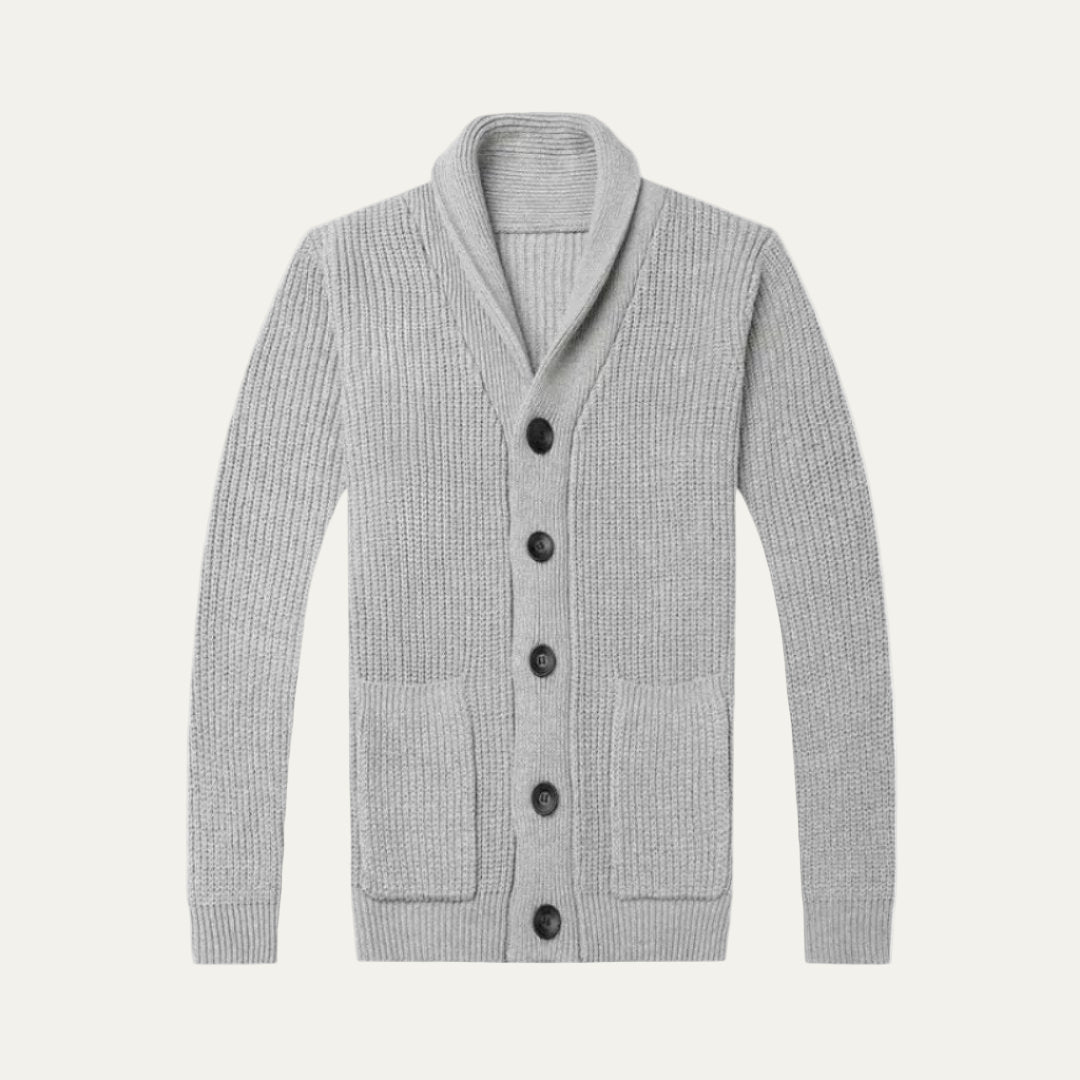 Cozy Crew Neck Thick Knit Button Cardigan Sweater