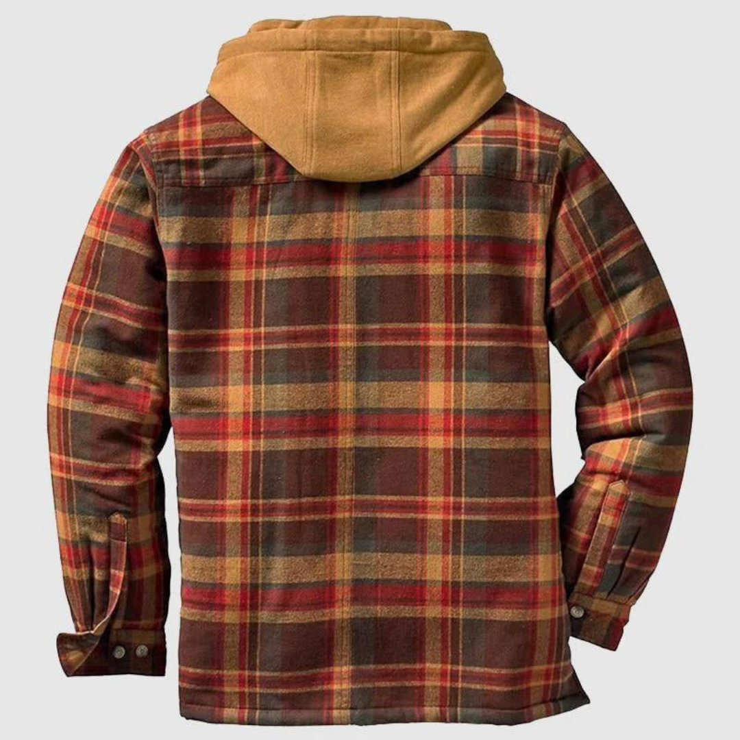 Warm Plaid Insulated Flannel Shirt Jacket