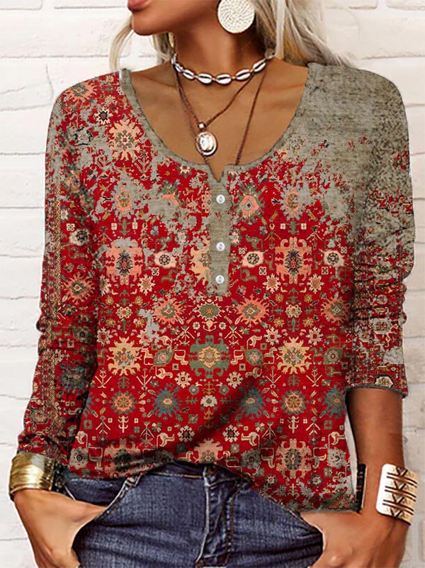 Fashionable Ladies Aztec Print Jumper