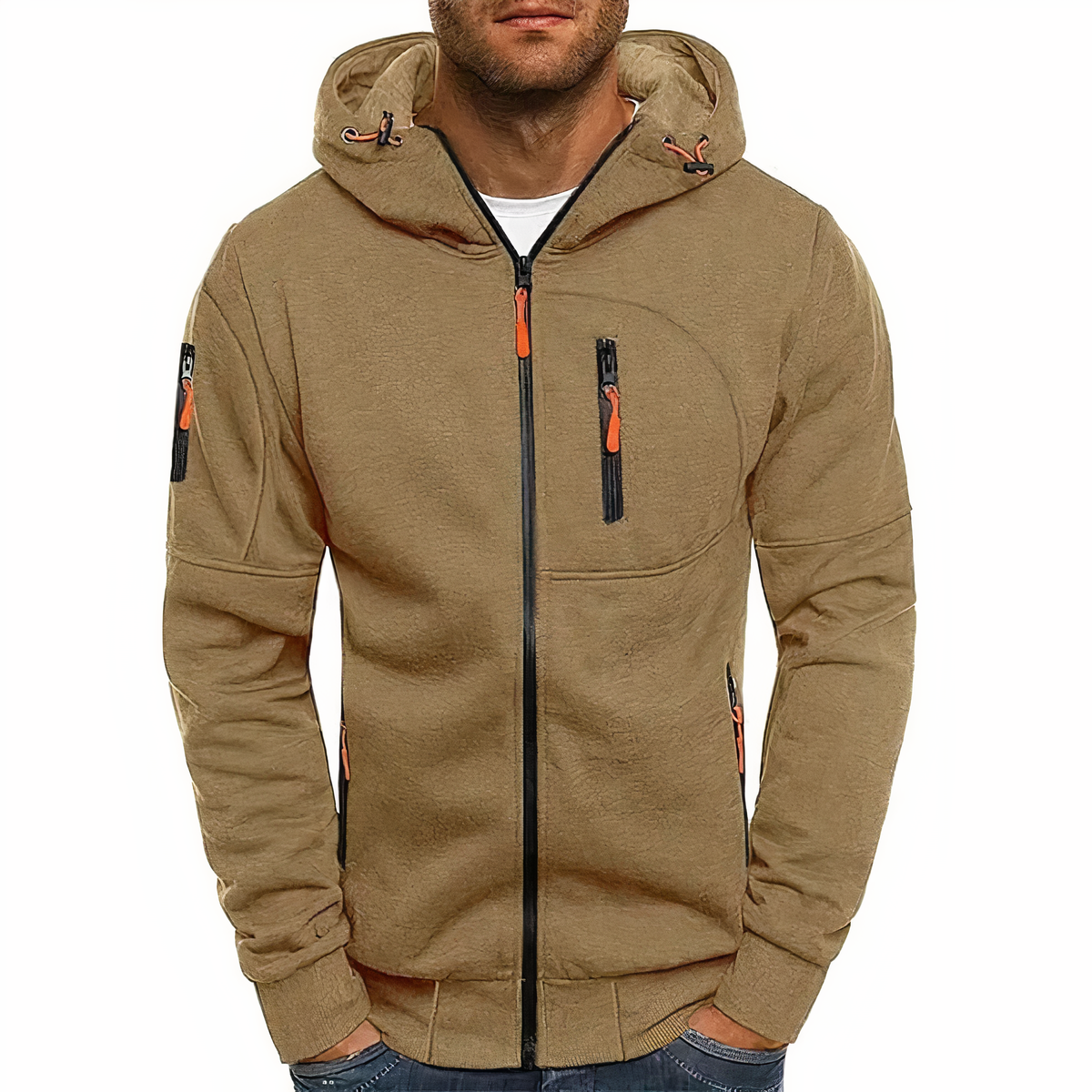Trendy Full-Zip Hooded Sweatshirt