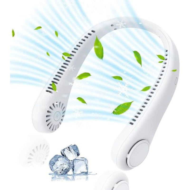 Unisex Bladeless Neck Fan - Rechargeable & Portable for Cooling