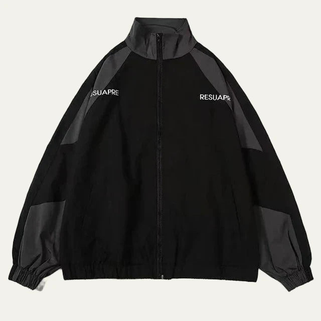 Men's Solid Color Full Zip Sports Jacket