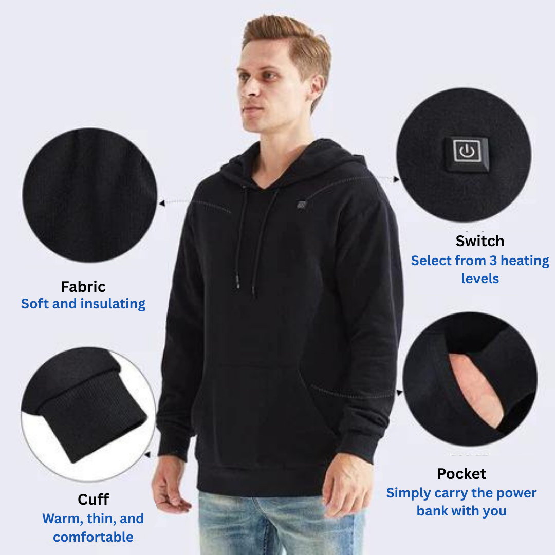 Warm Thermal Jacket with Heating Pads