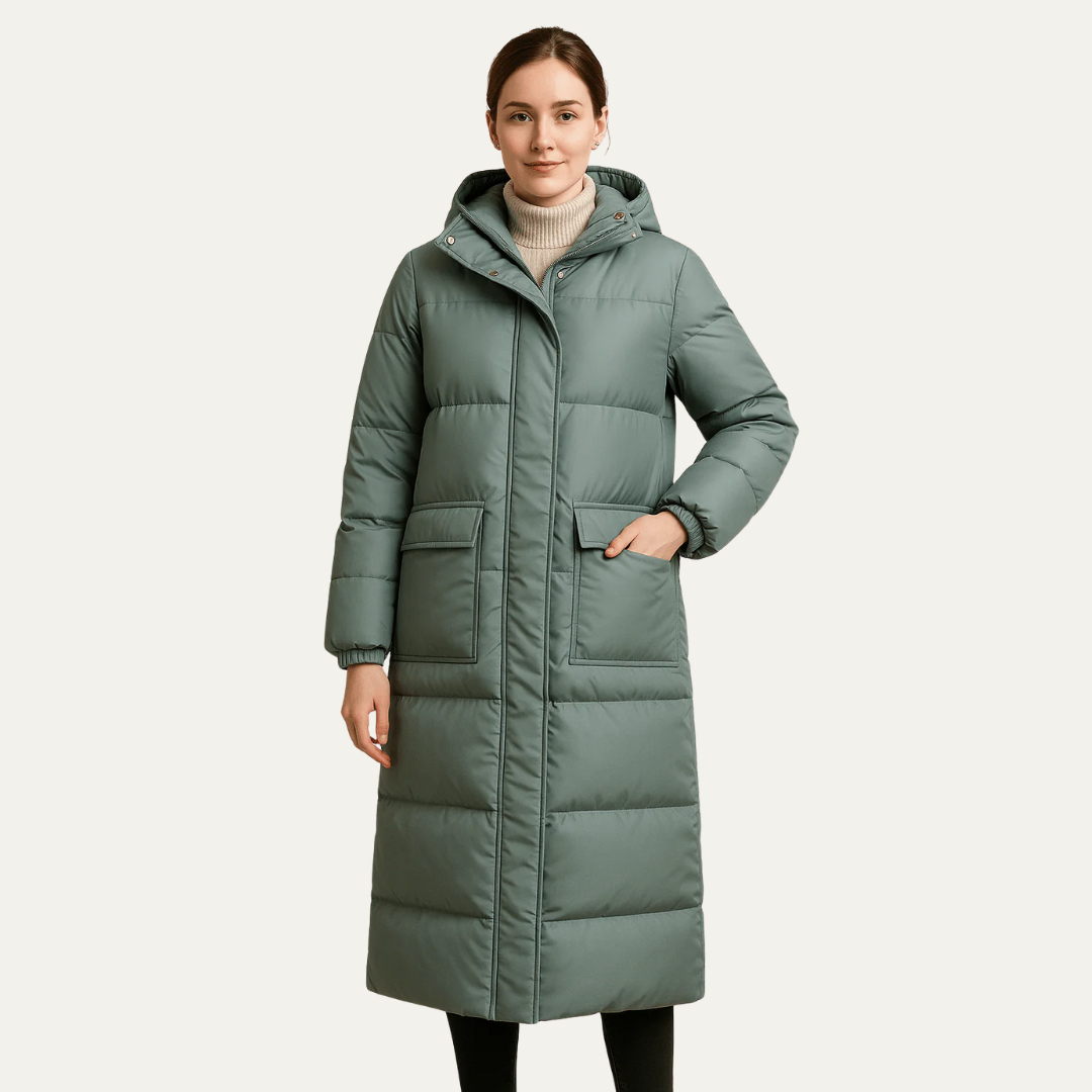 Warm Women's Parka Puffer Jacket with Hood