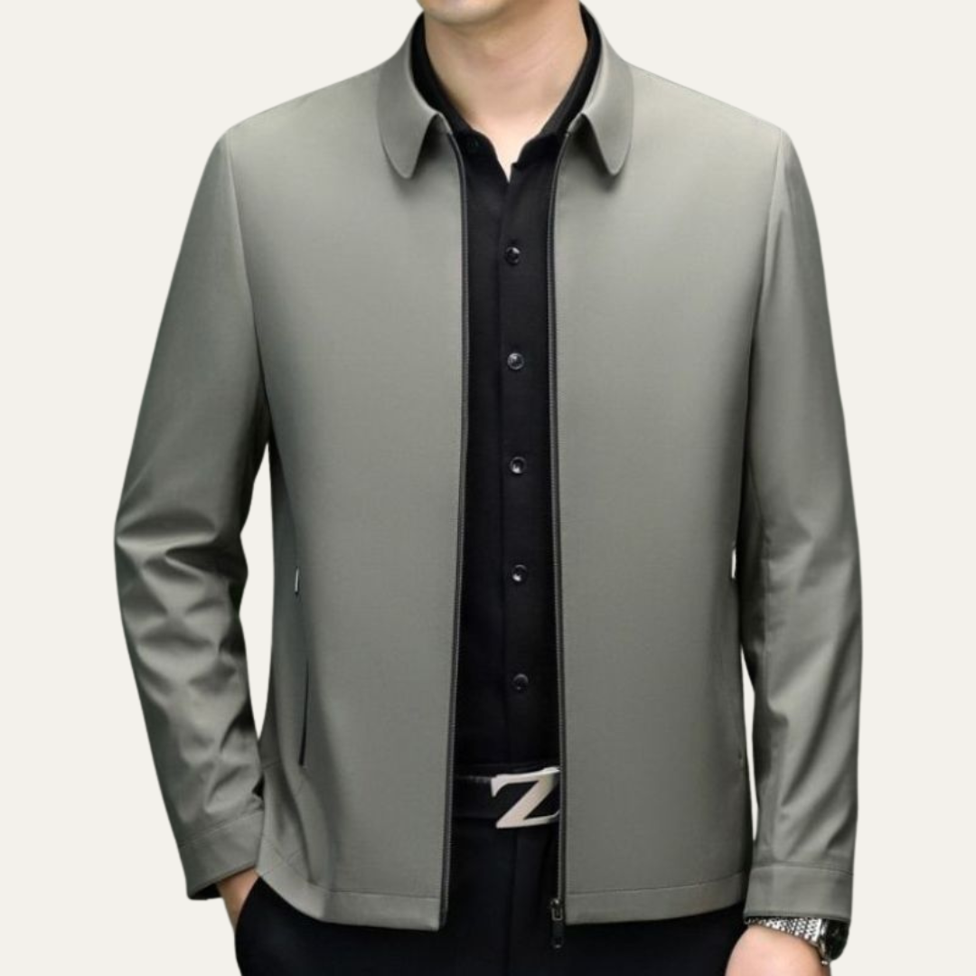 Slim Fit Men's Water Resistant Zip Up Jacket