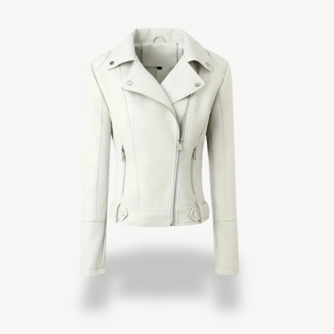 Vegan Leather Moto Jacket for Ladies