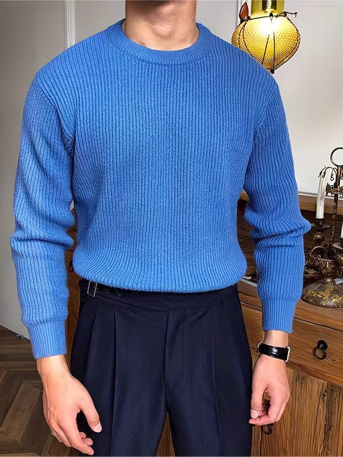 Timeless Simple Mens Knit Sweater