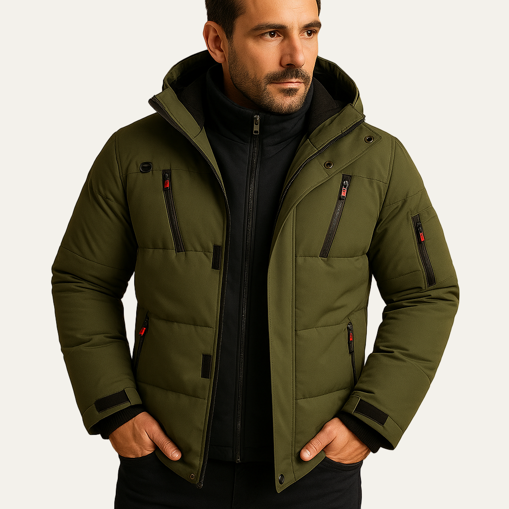 Warm Quilted Mens Winter Car Coat