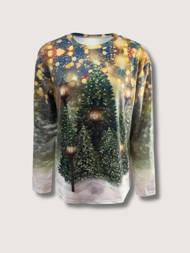 Sparkly Holiday Tree Graphic Sweatshirt