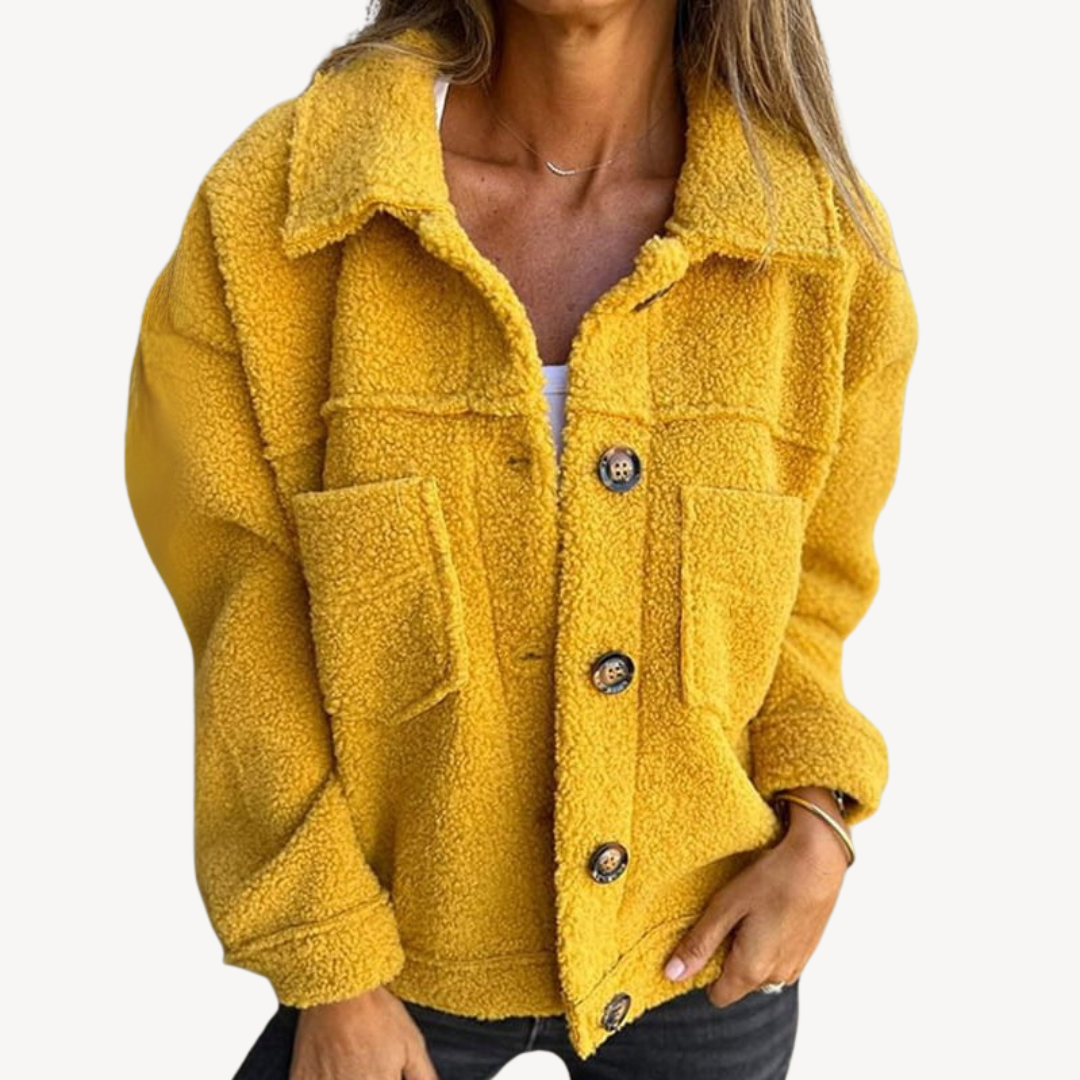 Soft Women's Fleece Button Up Coat