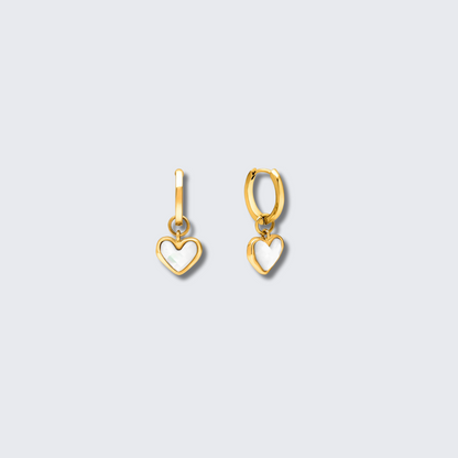 Lovely White Quartz Gold Drop Earrings