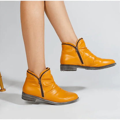 Stylish Women's Low Heel Ankle Boots