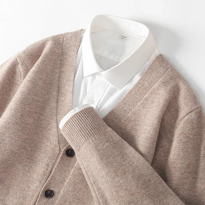 Traditional Crew Neck Mens Cardigan Sweater - OutfitLondon