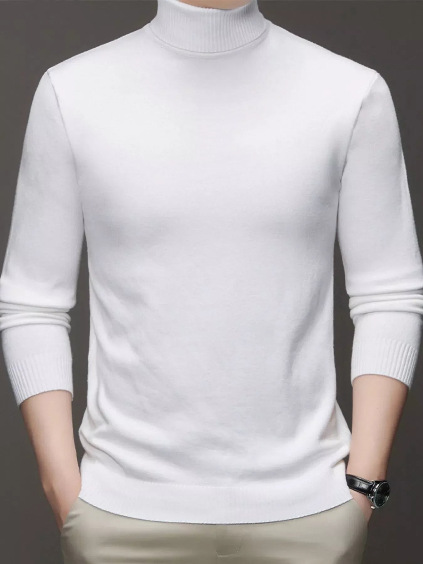 Big Size Crew Neck Knitted Jumper