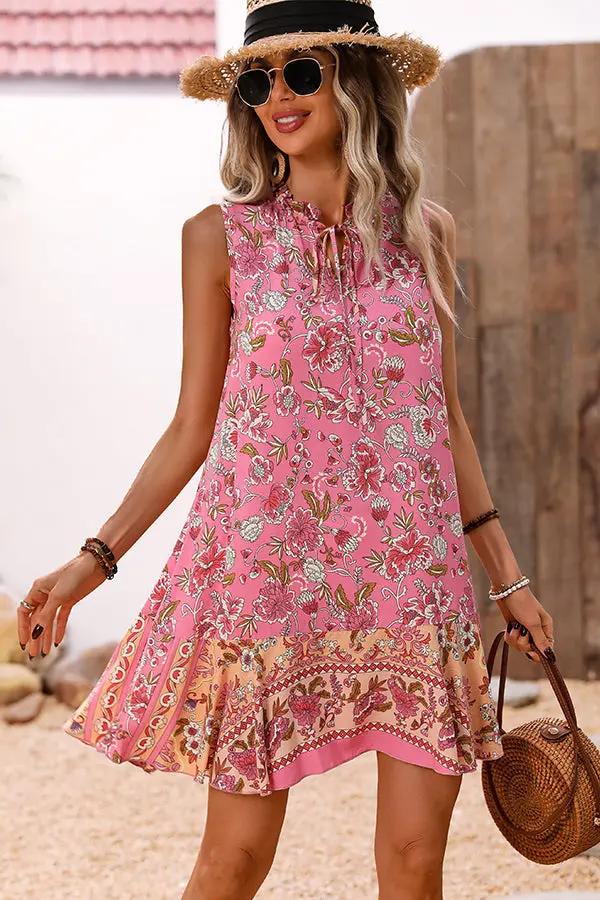 Floral Ruffled Mini Sundress