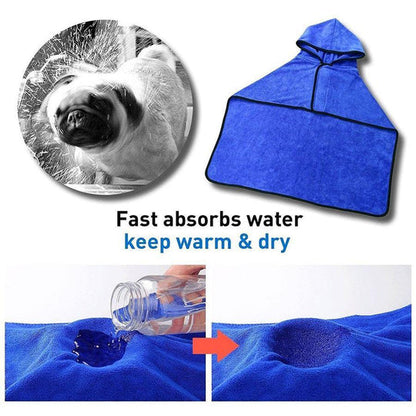 Dog Bathrobe Towel | Soft Absorbing Microfiber