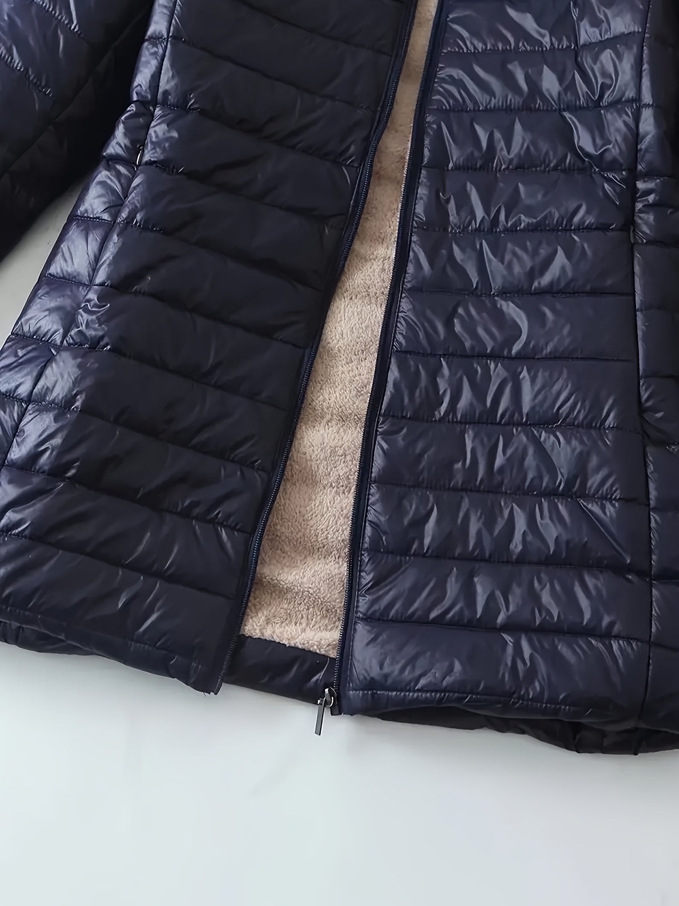 Warm Lightweight Fleece Puffer Coat
