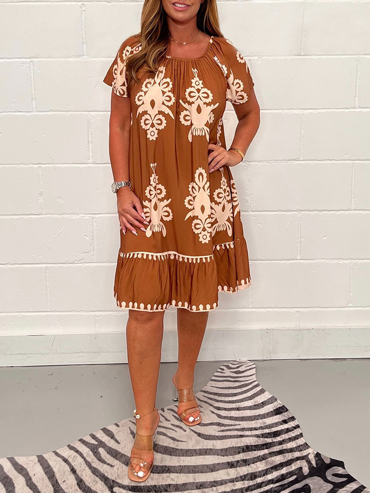 Pretty Floral Summer Dress for Ladies