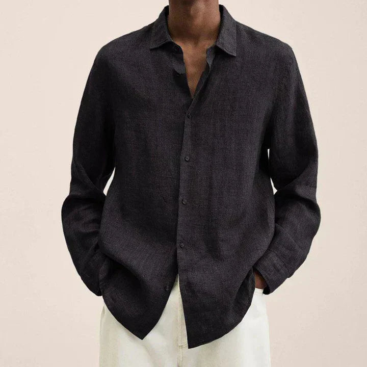 Relaxed Fit Casual Linen Shirt for Men