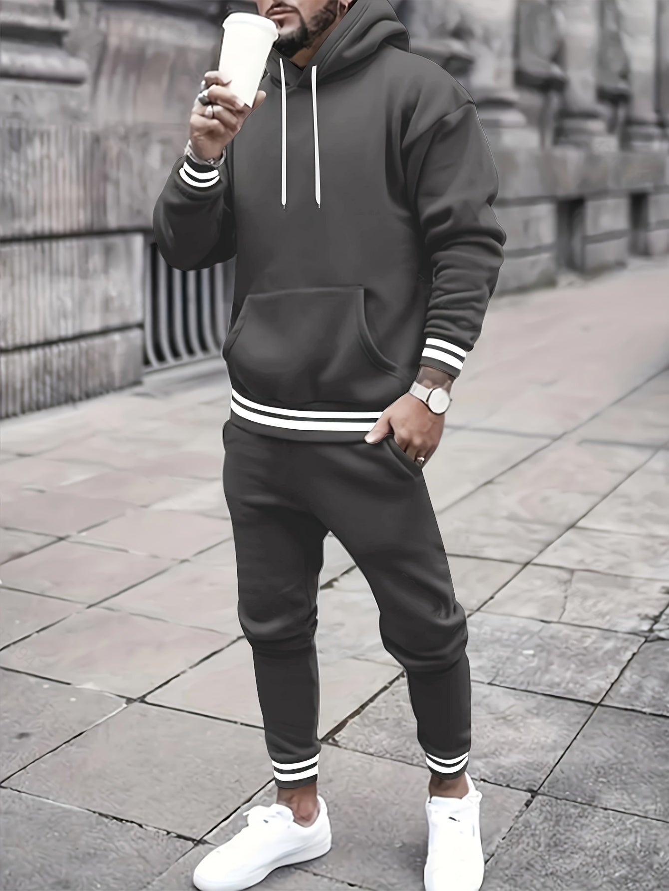 Casual Graphic Printed Mens Jogger Suit