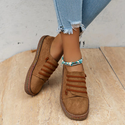 Women's Lightweight Slip-ons with Elastic Laces and Non-slip Sole