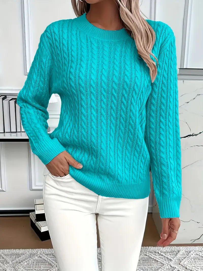 Soft Ladies Cable Knit Winter Sweater