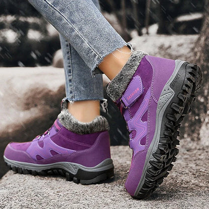 Warm Waterproof Ankle Boots with Fuzzy Lining
