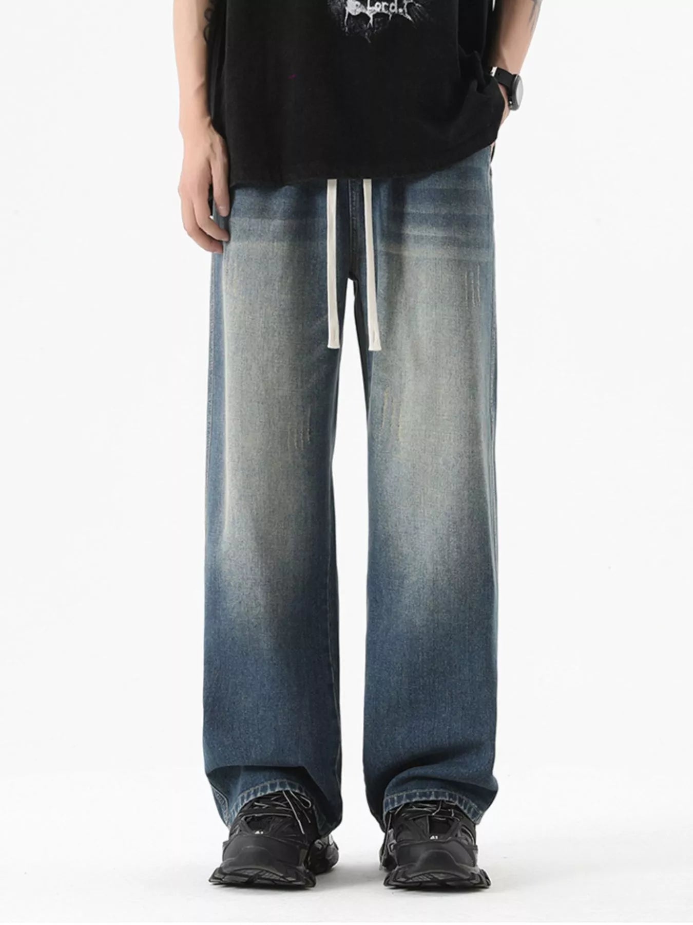 Comfortable Mens Straight Leg Plus Size Jeans - OutfitLondon