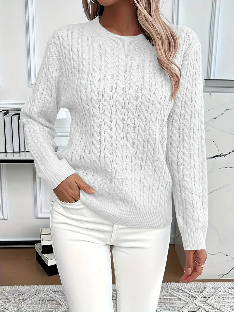 Soft Ladies Cable Knit Winter Sweater