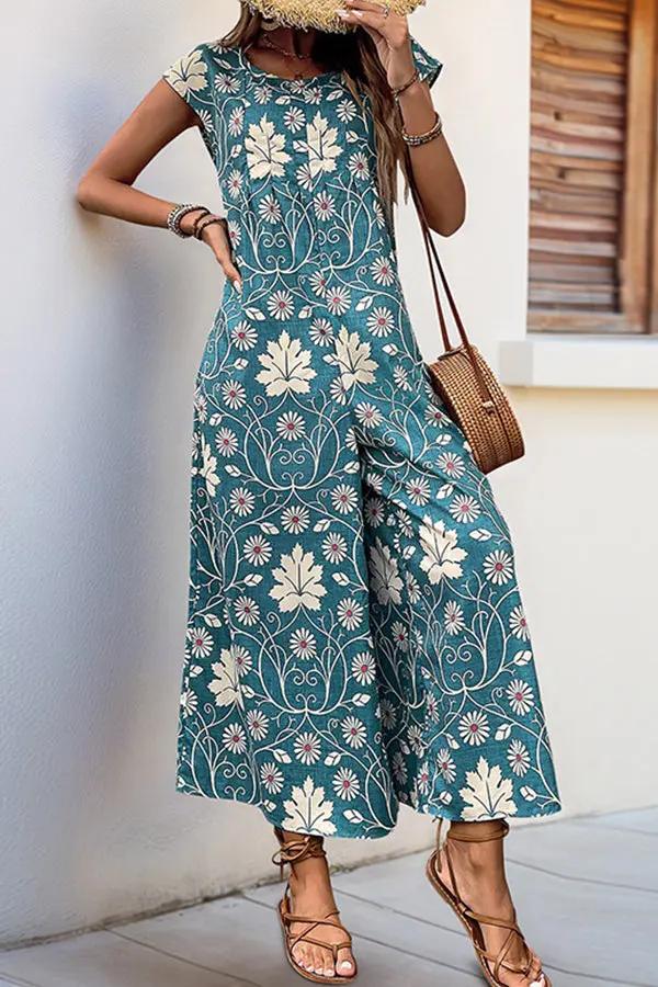Classic Flower Pattern Comfortable Romper Suit