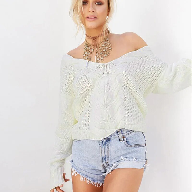 Women's Big Soft Long Sleeve Knit Sweater