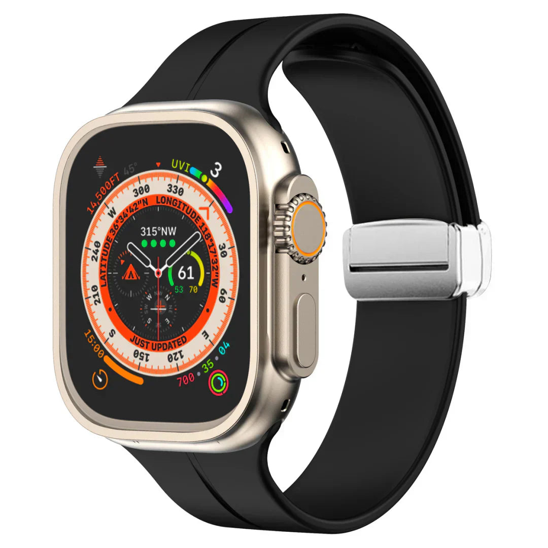 Thin Adjustable Apple Watch Strap With Secure Clasp