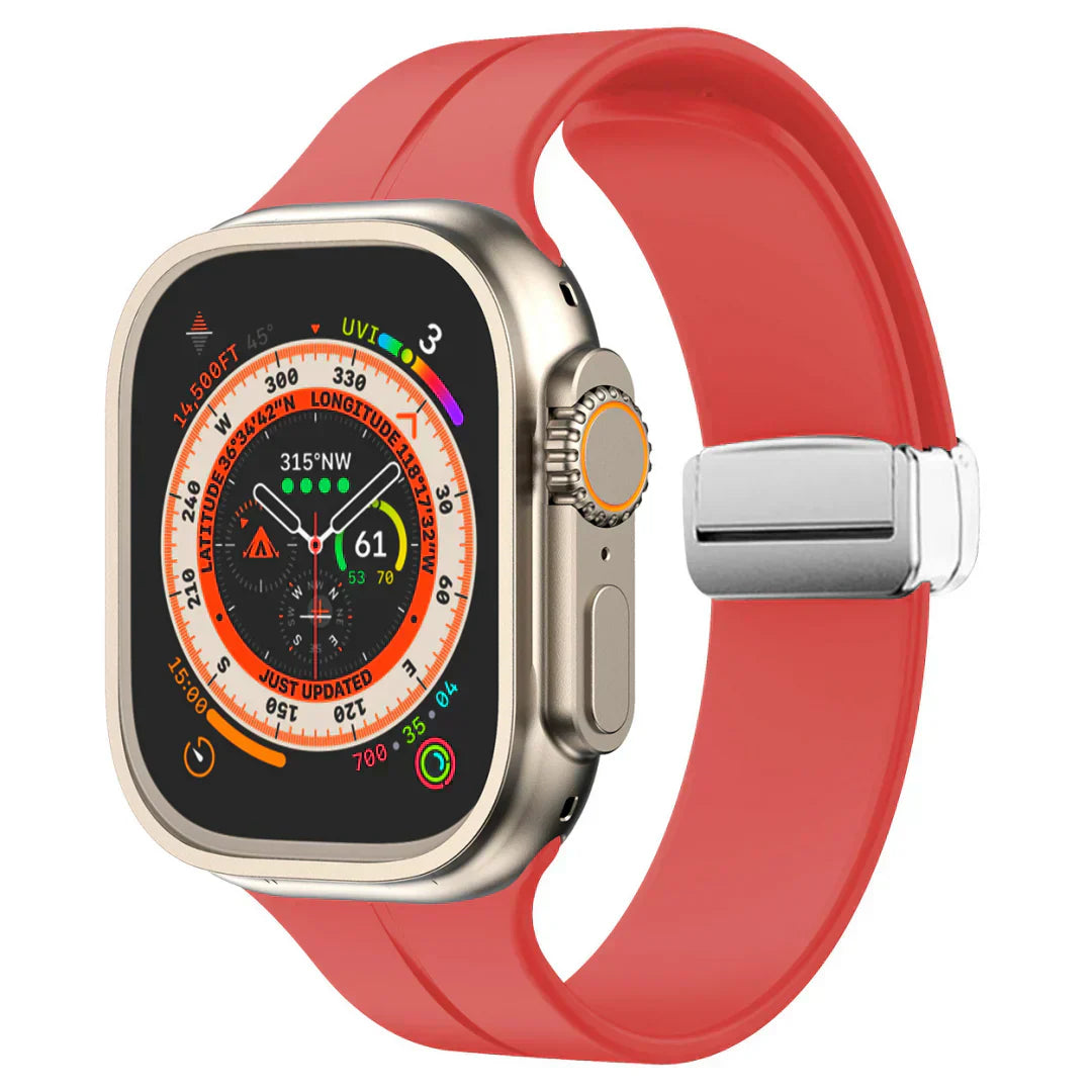 Thin Adjustable Apple Watch Strap With Secure Clasp
