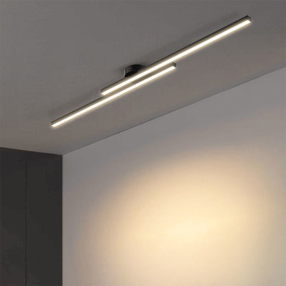 Polished Chrome LED Semi Flush Ceiling Lamp