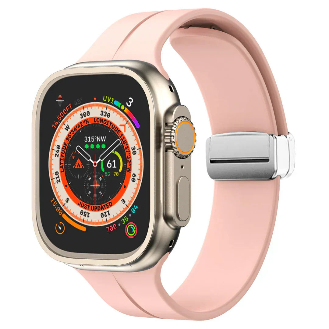 Thin Adjustable Apple Watch Strap With Secure Clasp