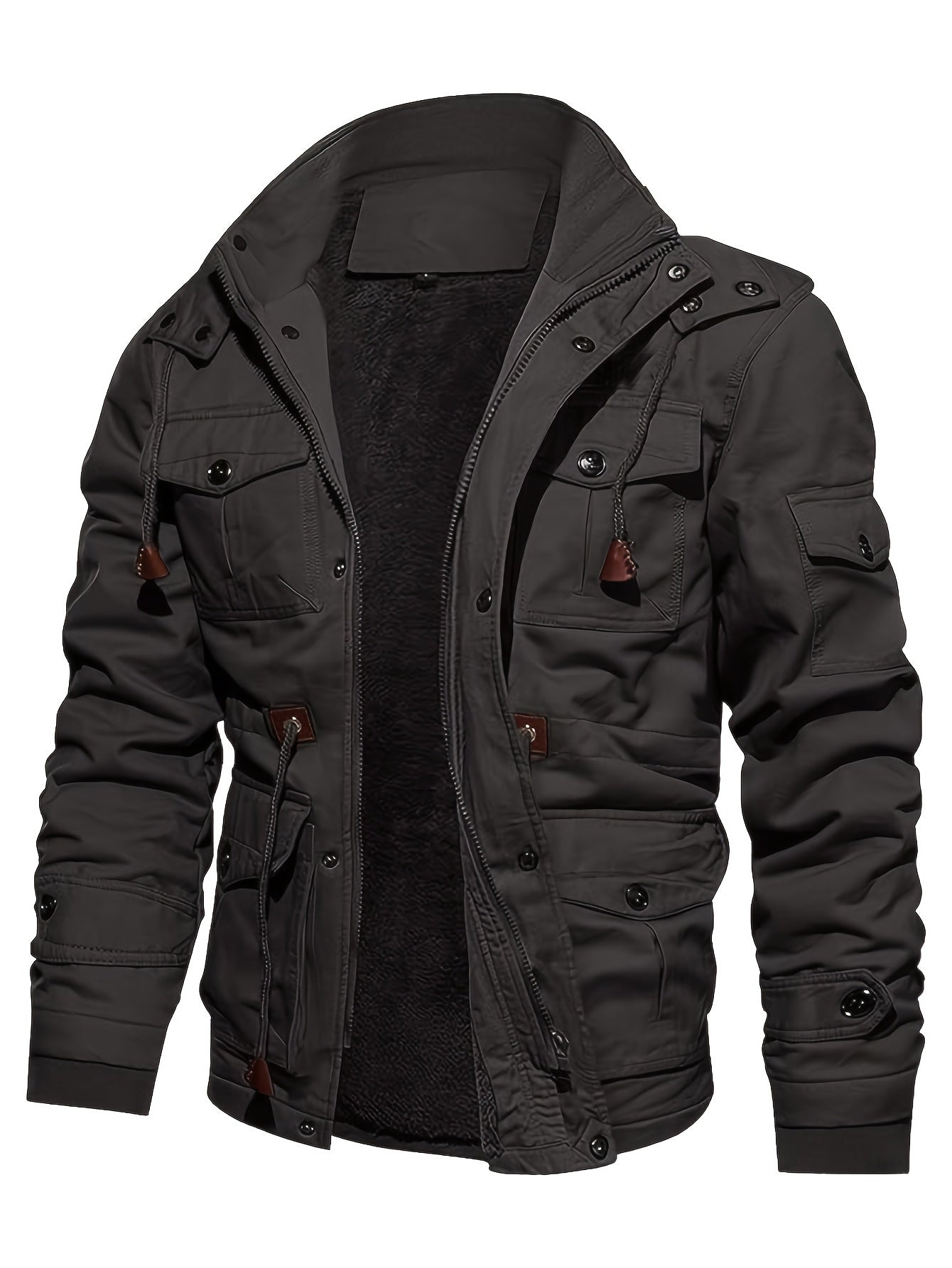 Insulated Water Resistant Mens Hooded Coat