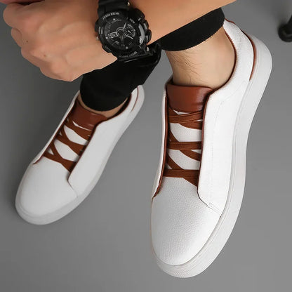 Leather Crossover Sneakers