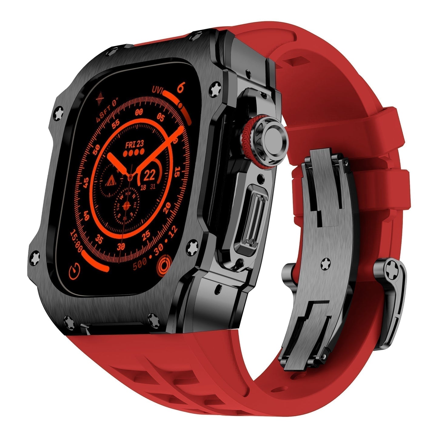 Durable Black Metal Cover for Apple Watch Ultra