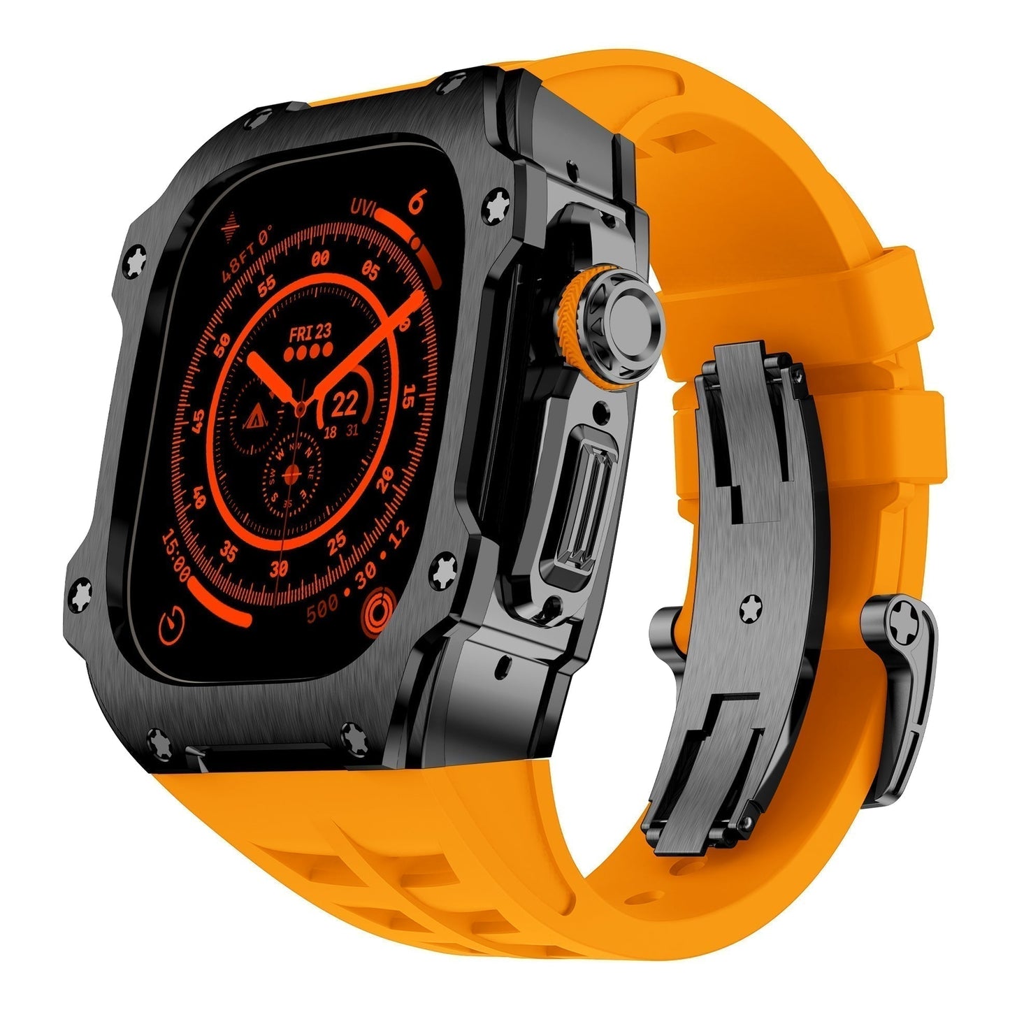 Durable Black Metal Cover for Apple Watch Ultra