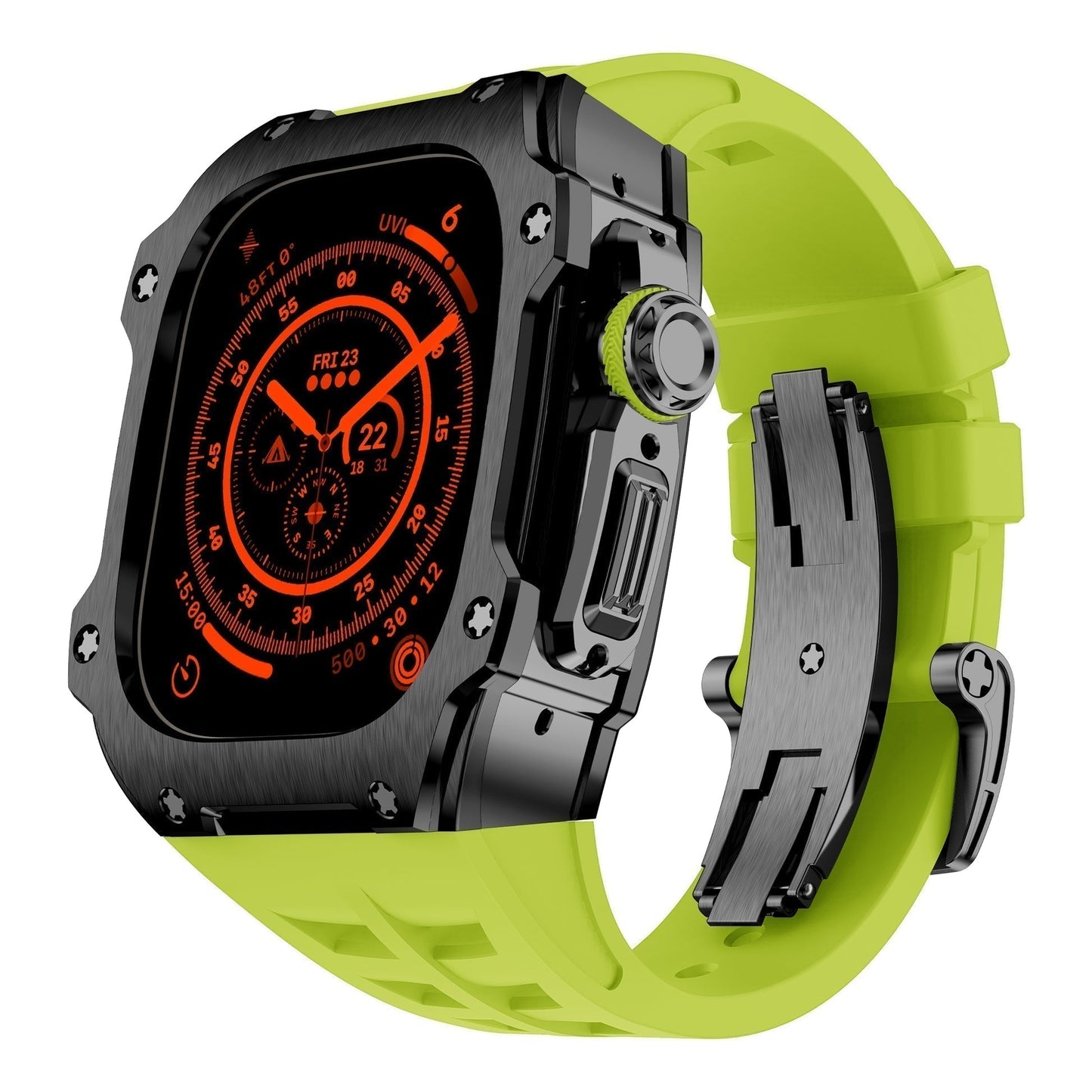 Durable Black Metal Cover for Apple Watch Ultra
