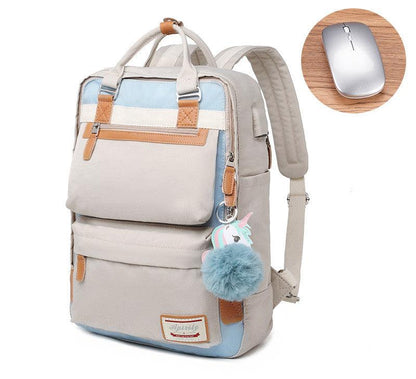 Waterproof Ladies Laptop Backpack 15.6 Inch Compartment