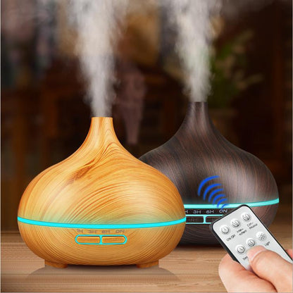 300 ml Essential Oil Diffuser With Dark and Light Wood Grain