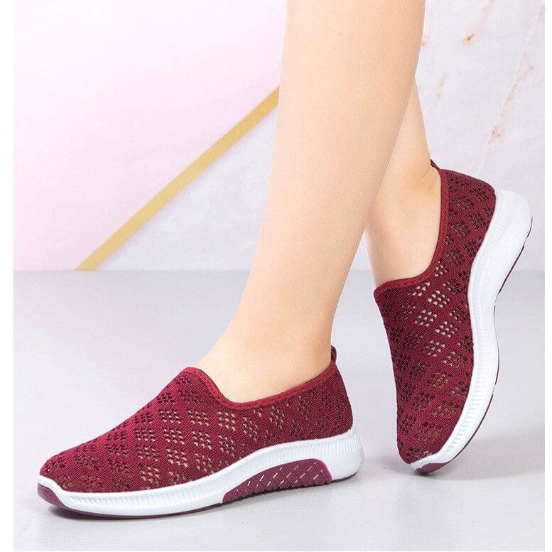 Slide Hollow Out Round Toe Casual Women Sneakers For Bunions